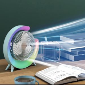 Mini Portable Desktop Fan – Adjustable Colorful Fan for Home or Office