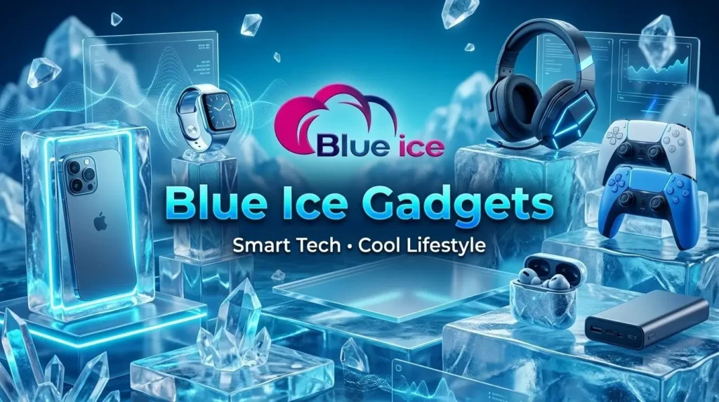 Blue ice gadget banner