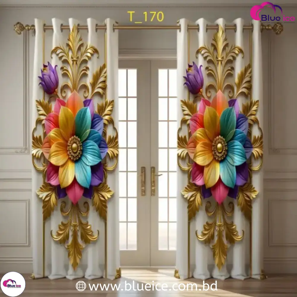 3D Print Premium Curtain(2pcs) – Stylish Modern Curtain