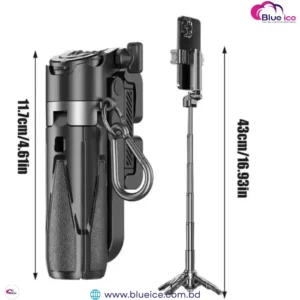 Selfie Stick Tripod Stand with Remote – Portable Bluetooth Mobile Tripod