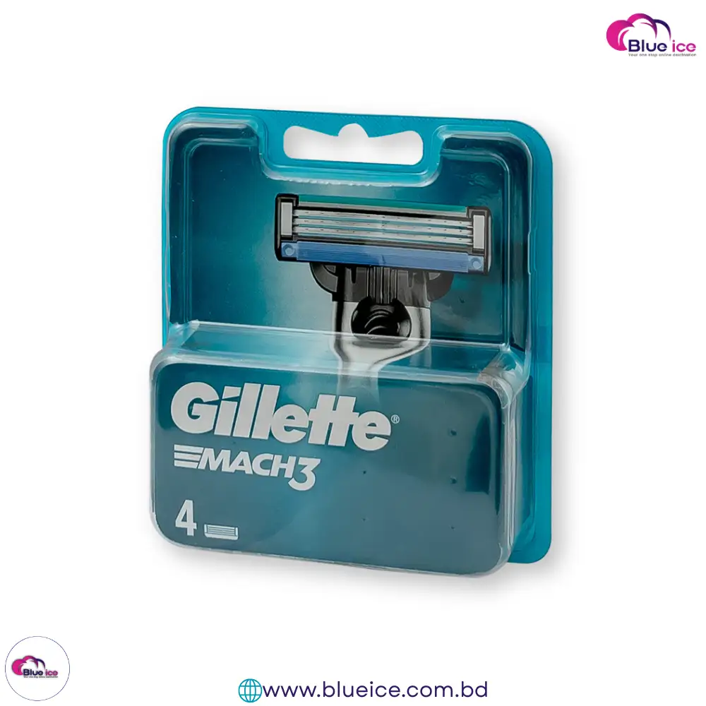 Gillette Mach3 Blade Cartridges Set 4 Pcs – Smooth Shaving Refill Blades