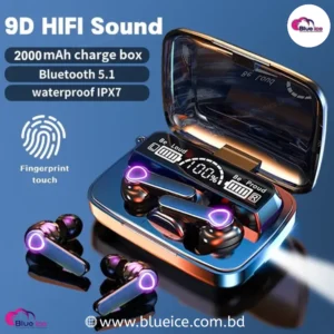 M19 Earbuds TWS Earphone – Wireless Bluetooth Deep Bass Earbud