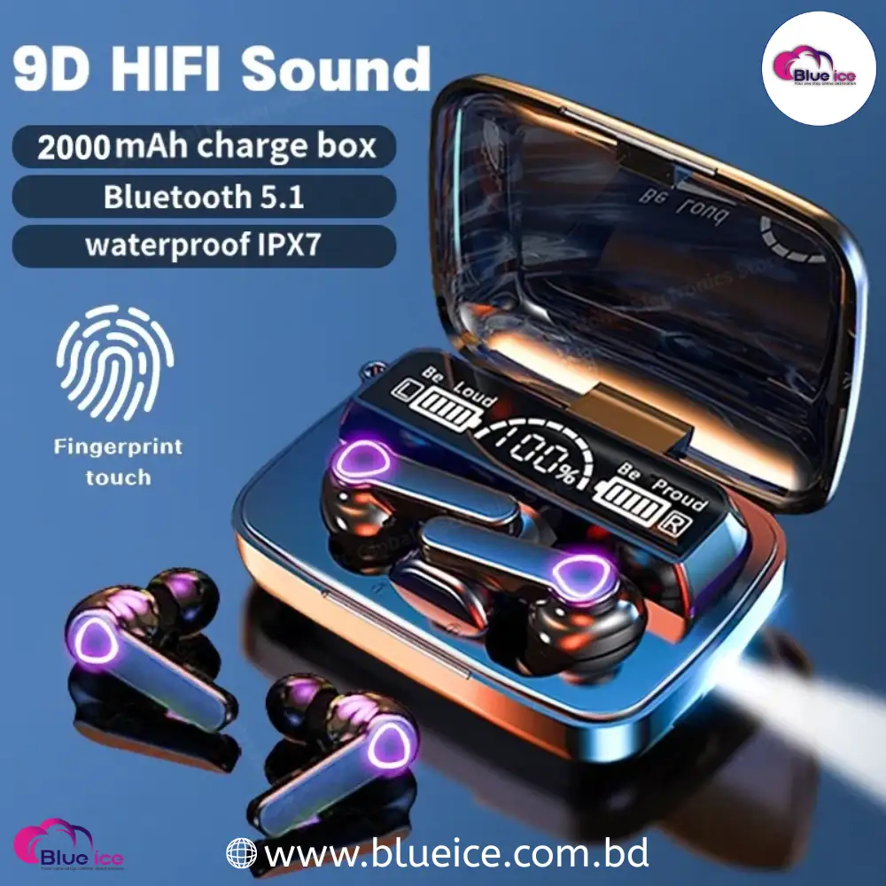 M19 Earbuds TWS Earphone – Wireless Bluetooth Deep Bass Earbud